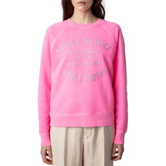 zadig & voltaire electric pink sweater xs art is truth - Picture 1 of 6